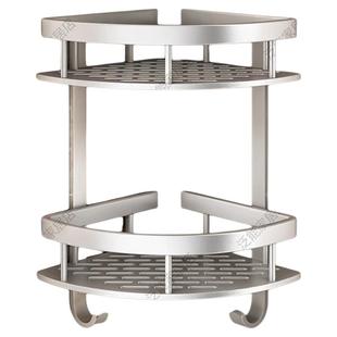 太空铝卫生间置物架浴室三角篮免打孔壁挂架厕所洗手间墙角收纳架