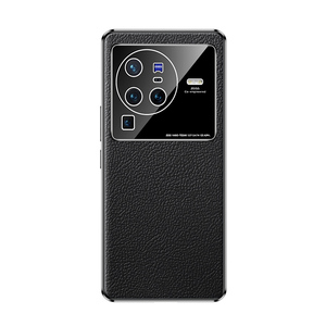 适用vivox80手机壳真皮磨砂x80pro保护套x80商务八十外壳viv0头层牛皮vivo80全包镜头x80p曲面屏防摔简约男女