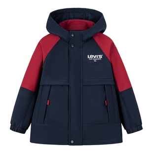 【新年马年】李维斯儿童外套男童风衣红色春季新款保暖加厚拜年服