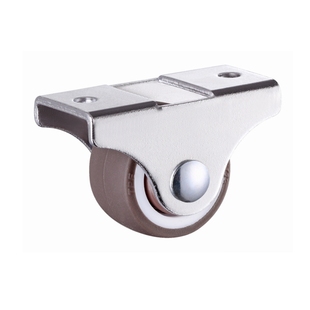 1寸1.2寸1.5寸静音橡胶定向脚轮直线家具导向轮抽屉床箱书柜滑轮