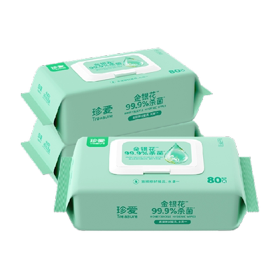 珍爱金银花卫生湿巾80抽×3包