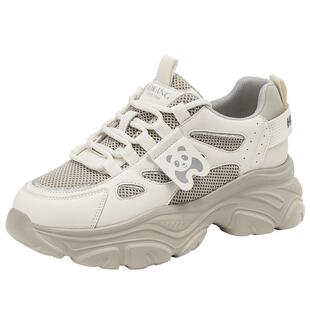 奥康女鞋 春季新款时尚透气厚底增高老爹鞋潮流运动休闲鞋