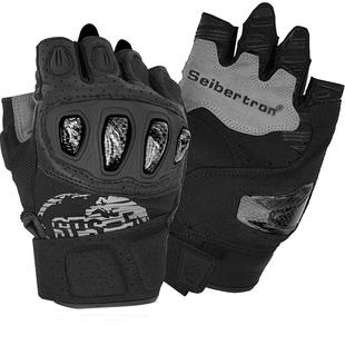 Seibertron赛伯坦摩托车手套夏季半指骑行机车碳纤维四季复古男女