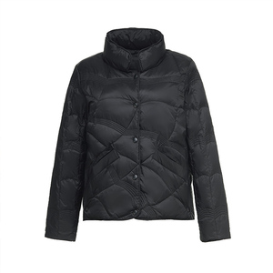 反季祥云羽绒服女短款新款轻薄白鸭绒时尚薄款立领秋冬款外套潮