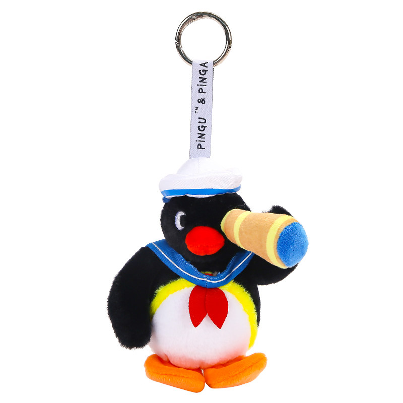 正版pingu企鹅毛绒玩具背包包挂件饰公仔钥匙扣玩偶送女生日礼物