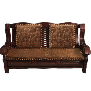 新款2025实木沙发垫老式四季通用木头冬季红木质三人位加厚坐垫