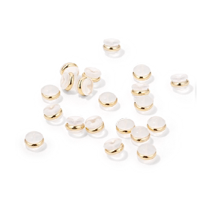 DODOGOGO金属硅胶耳堵后塞防滑掉耳钉简约透明耳帽圆形耳扣神器