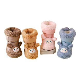 婴儿鞋冬季保暖棉鞋高帮长筒靴包棉裤外出防风男女高筒宝宝雪地鞋