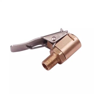 车载充气泵美式螺纹气嘴转接头汽车打气泵配件快速转换头夹式气嘴