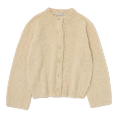 MOUSSY 春季温柔慵懒风软糯毛绒针织开衫女010IA370-8251