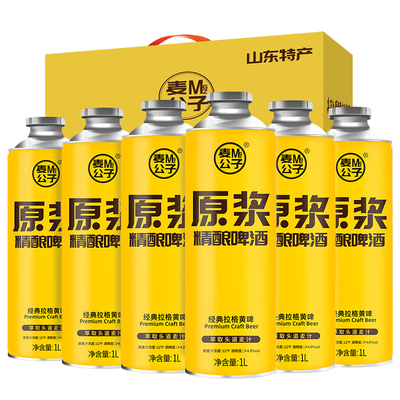 青岛特产精酿原浆啤酒礼盒装