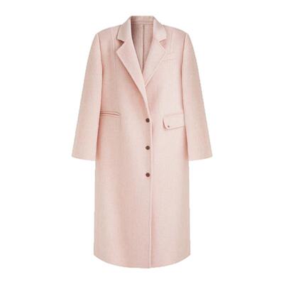 SeRinaBlue100%羊毛长款女士大衣