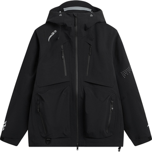 李宁户外CF溯丨万龙甲冲锋衣男单层户外防风防水硬壳夹克外套女