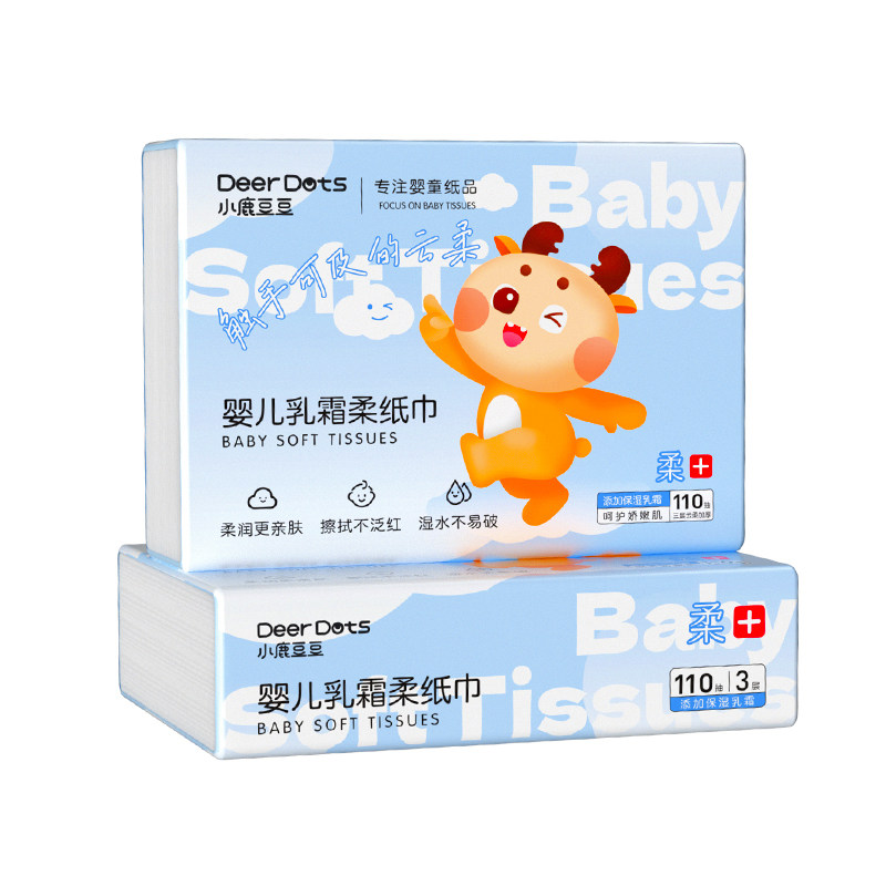 小鹿豆豆保湿乳霜纸婴儿专用