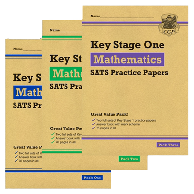 英国CGP原版 SATS KS1 Maths Buster Practice Papers 英国小学标准成绩考试数学练习真题包多组合单独答案册 6-7岁