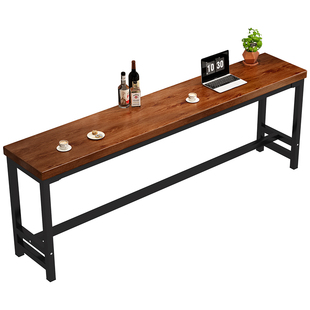 吧台桌长条桌酒吧台阳台吧台高脚桌靠墙窄桌奶茶店小吃店桌椅组合