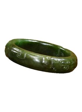 新疆和田玉碧玉籽料手镯