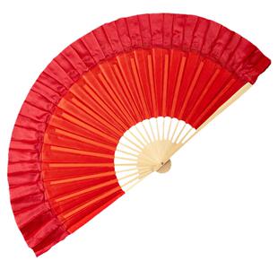 北京舞蹈学院十级云南花灯考级专用小红扇舞蹈扇子花鼓灯茶山放歌