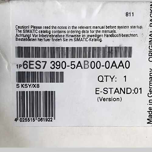 议价原装正品6ES7390-5AB00-0AA0全新前连接器1P6ES73905AB000AA0