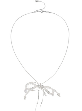 原创设计超仙气蝴蝶结奢纯银项链