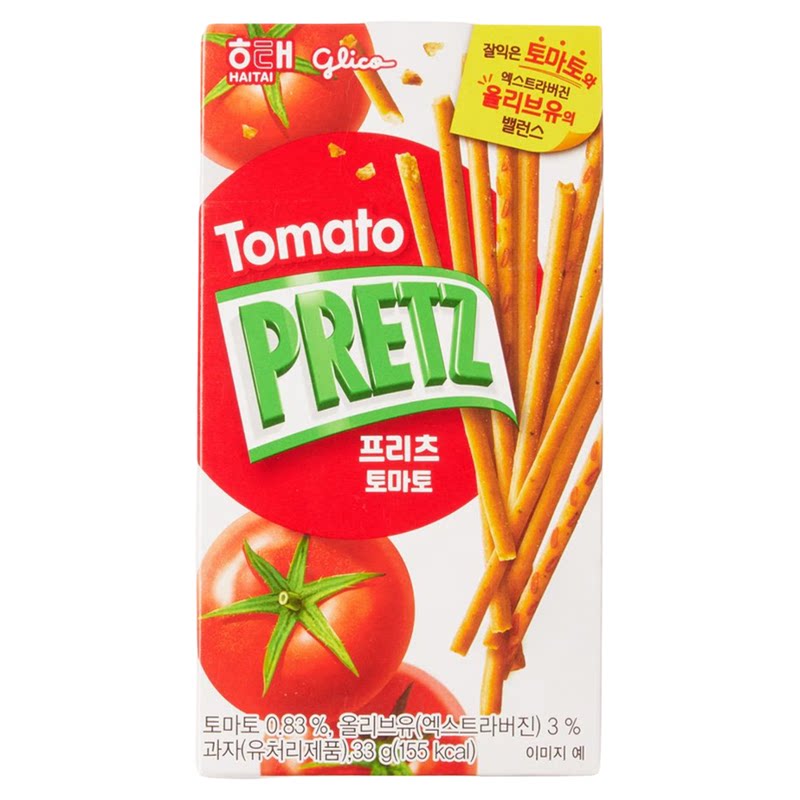 韩国进口零食海太pretz芝士番茄味饼干棍休闲追剧下午茶随身代餐