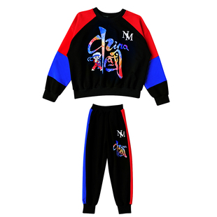 童装男童春装套装2026新款儿童加绒卫衣男孩帅气时髦宝宝新年衣服