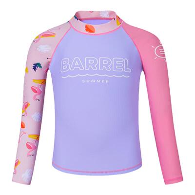 女童分体防晒速干泳衣套装