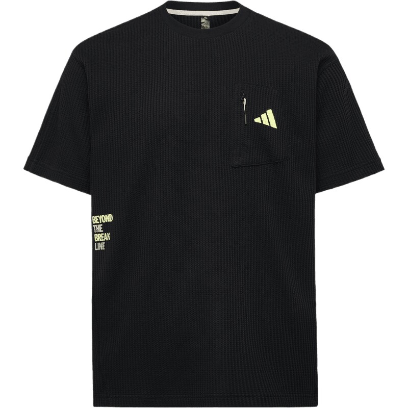 滔搏adidas阿迪达斯男子M LOGO TEE2华夫格运动休闲短袖T恤LE1236