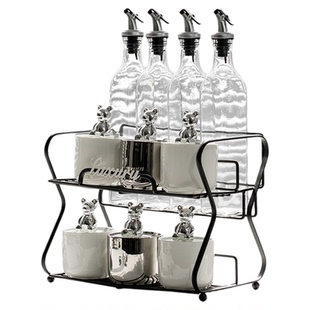 新款轻奢调味罐罐家用套装厨房陶瓷盐罐调料油盐调味盒组合全套