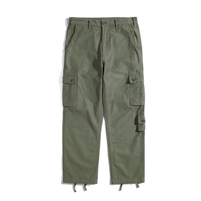 工装洗水多袋重磅男长裤