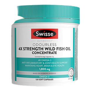 Swisse斯维诗四倍深海rTG鱼油omega3高浓度胶囊中老年人dha记忆力
