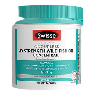 Swisse斯维诗四倍深海rTG鱼油omega3高浓度胶囊中老年人dha记忆力