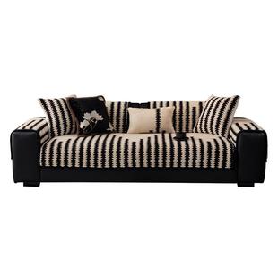 舒棉绒沙发垫秋冬新款固定防滑沙发盖布冬季加厚毛绒坐垫靠背套罩