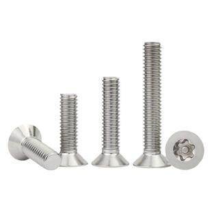 304不锈钢螺丝沉头平头内梅花带柱防盗螺钉M2M2.5M3M4M5M6M8M10mm