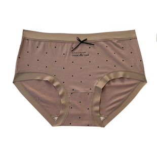 波点内裤女士2025新款日系女生纯棉裆抑菌大码胖mm无痕高弹三角裤
