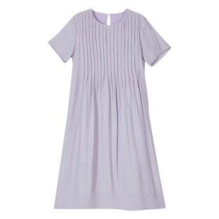 孕妇裙2026新款夏季小个子宽松裙子法式高级感重工压褶连衣裙夏装