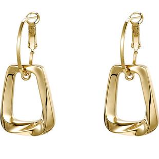 金色轻奢高级感吊坠耳钉女时尚个性小众设计气质耳环纯银耳坠耳饰