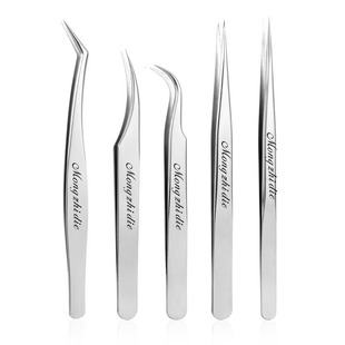 高精密度钛合金嫁接睫毛镊子美睫师专用金羽海豚开花分毛夹子工具