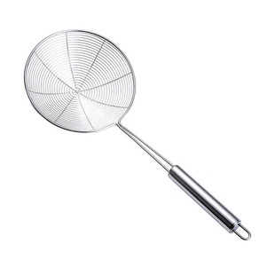 不锈钢大漏勺捞面勺线漏油炸捞勺水饺面条麻辣烫过滤网汤网筛笊篱