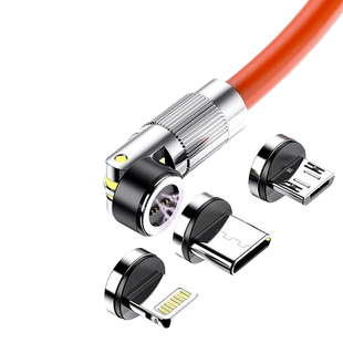 巴喜路540°磁吸旋转120W超级快充手机数据线适用于iphone苹果华为vivo小米OPPO安卓荣耀typec充电器线三合一