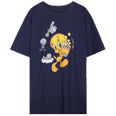 今屿花花短袖印花T恤女