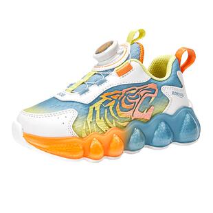 巴布豆儿童足球鞋防滑耐磨厚底鞋子夏季网面篮球鞋男童高弹运动鞋