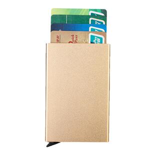 抖音潮牌金属超薄自动弹出式卡盒银行身份证件卡包防消磁盗刷卡夹