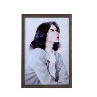 实木质大画框挂墙装裱人物画像水彩相框a3A4边框条架定制做4开8k