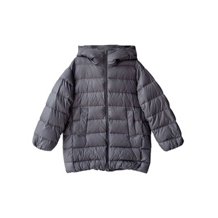 黄油羽绒 三星安心绒连帽宽松排骨羽绒服女25冬季中长款显瘦1752