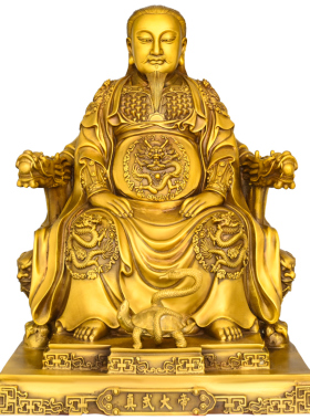 黄铜玄天上帝真武大帝供奉像