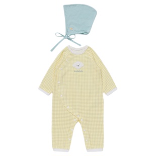 BLUEDOG 韩国蓝狗26SS春季新生儿休闲云朵小狗连身服套装卡通可爱