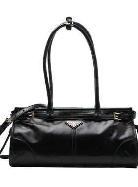 【自营】Prada/普拉达女士Soft Lux系列牛皮长柄手提单肩包腋下包