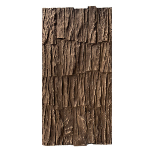 PU木瓦板pu仿木纹板中古风门头外墙装饰板背景墙护墙板仿实木瓦片