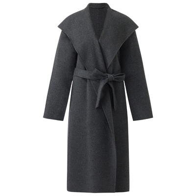 灰色羊毛大衣歌莉娅英伦风女外套